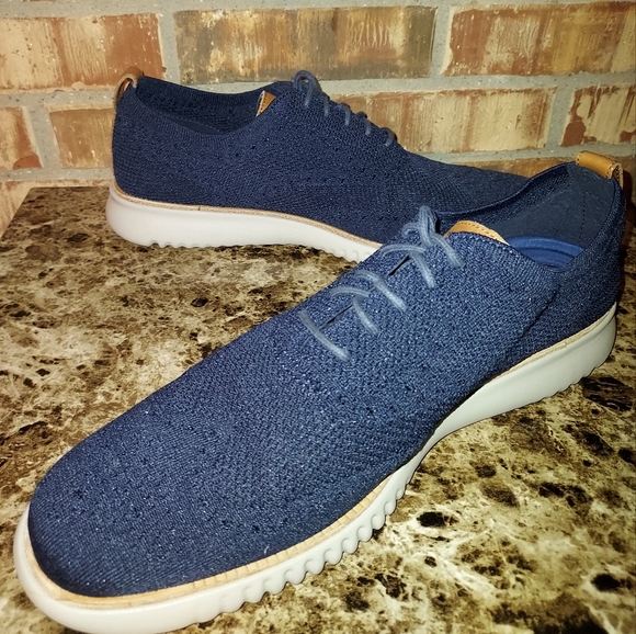 Cole Haan Zero Grand Stitchlite Oxford Mens Blue Wingtip Sneakers Excellent main image 11